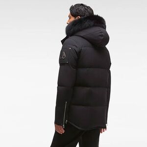 Moose Knuckles 3Q Black Jacket Black Fur European Size XXL fit like L